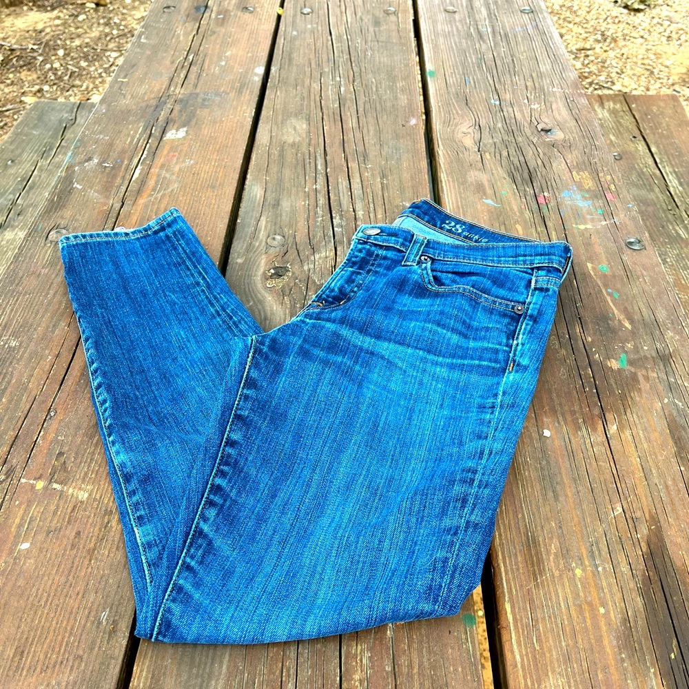 J Crew Mid Rise Toothpick Jeans.  Women’s 28/ankle
